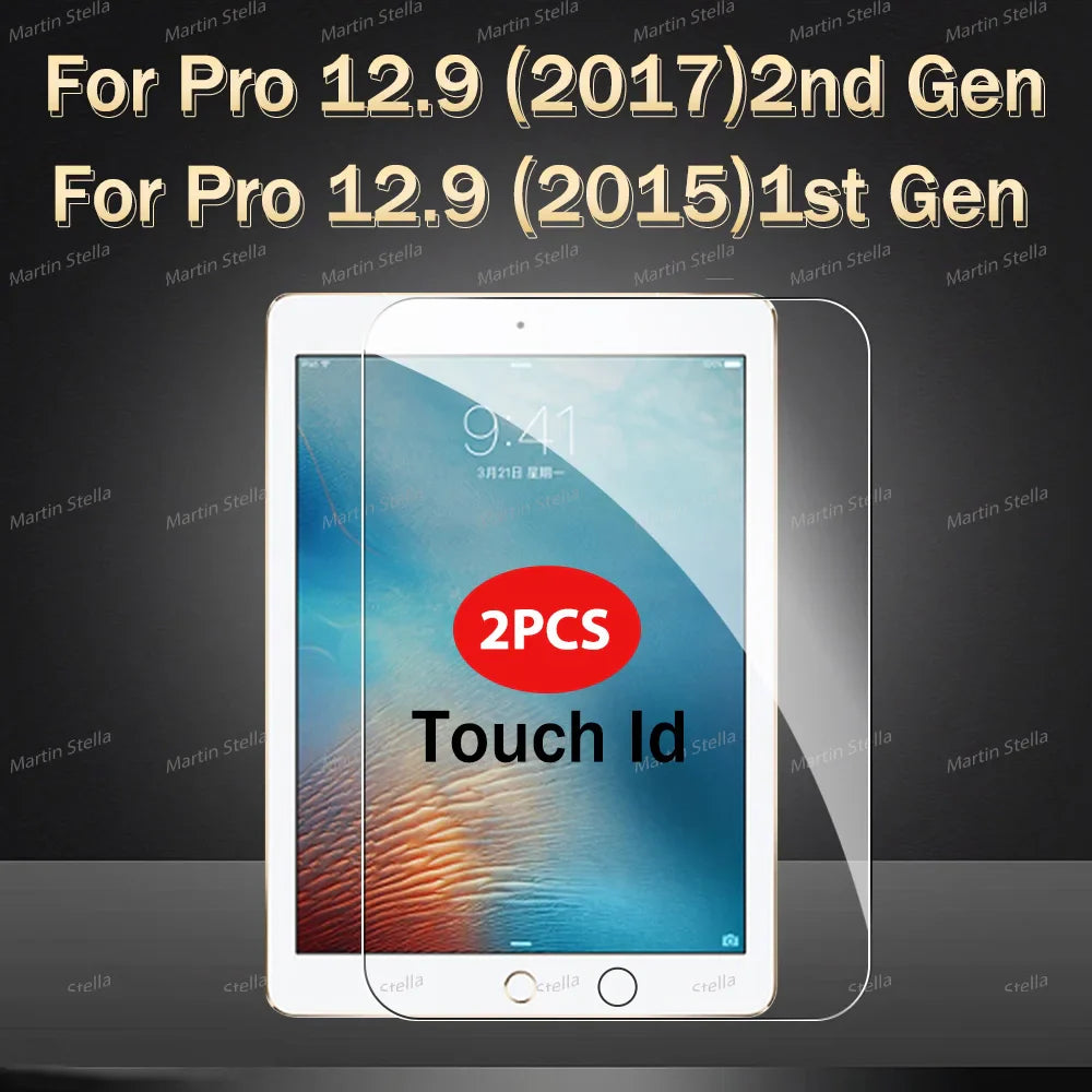 2-Pack Tempered Glass Screen Protector for iPad Pro & iPad Air — 11-inch (27.9 cm) & 12.9-inch (32.8 cm) Compatible