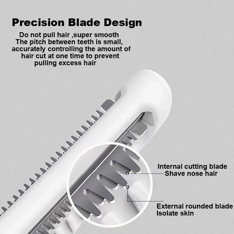 Electric Nose, Ear & Eyebrow Hair Trimmer for Men — Waterproof Battery-Operated Painless Groomer