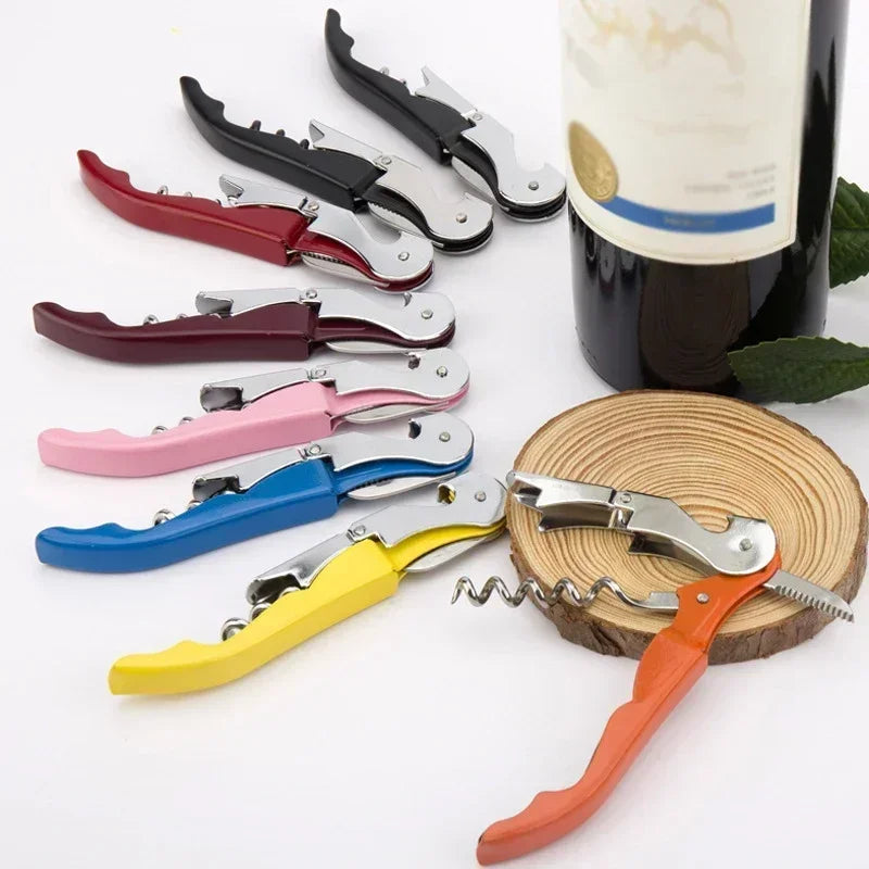 Double Fulcrum Seahorse Wine Corkscrew Stainless Steel Multi-Purpose Bottle & Beer Opener