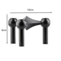 Nordic 3-Arm Metal Taper Candle Holder - Modern Vintage Candelabra for Skinny Stick Candles (Fits ≤1.2 cm / 0.47 in)