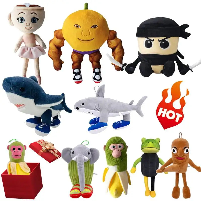 Tungsahur Plush Toy – Italian Meme Cartoon Stuffed Animal Pillow with Sound, 9.84 x 5.12 x 5.12 in (25 x 13 x 13 cm) Collectible
