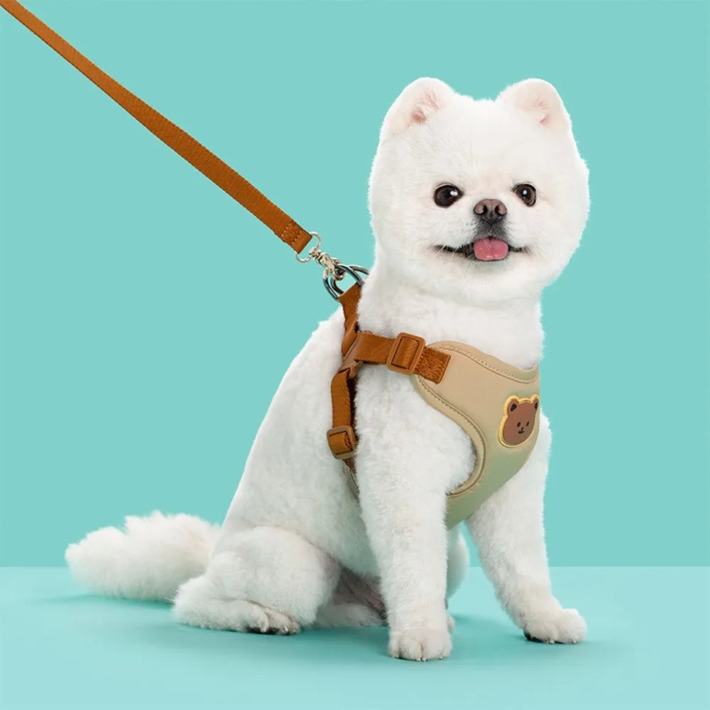 Adjustable Anti-Escape Pet Harness & Leash Set - No-Pull Chest Strap Vest for Dogs & Cats, Outdoor Walking