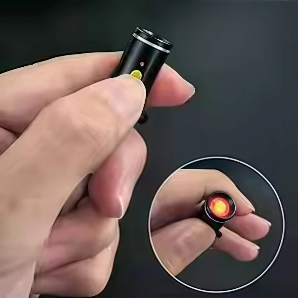 Mini USB-C Rechargeable Electric Lighter - Windproof Portable Electronic Fire Starter for Outdoor Travel