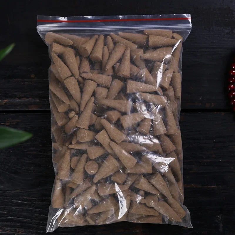 60-Pack Sandalwood Scented Incense Cones for Meditation, Relaxation & Anxiety Relief