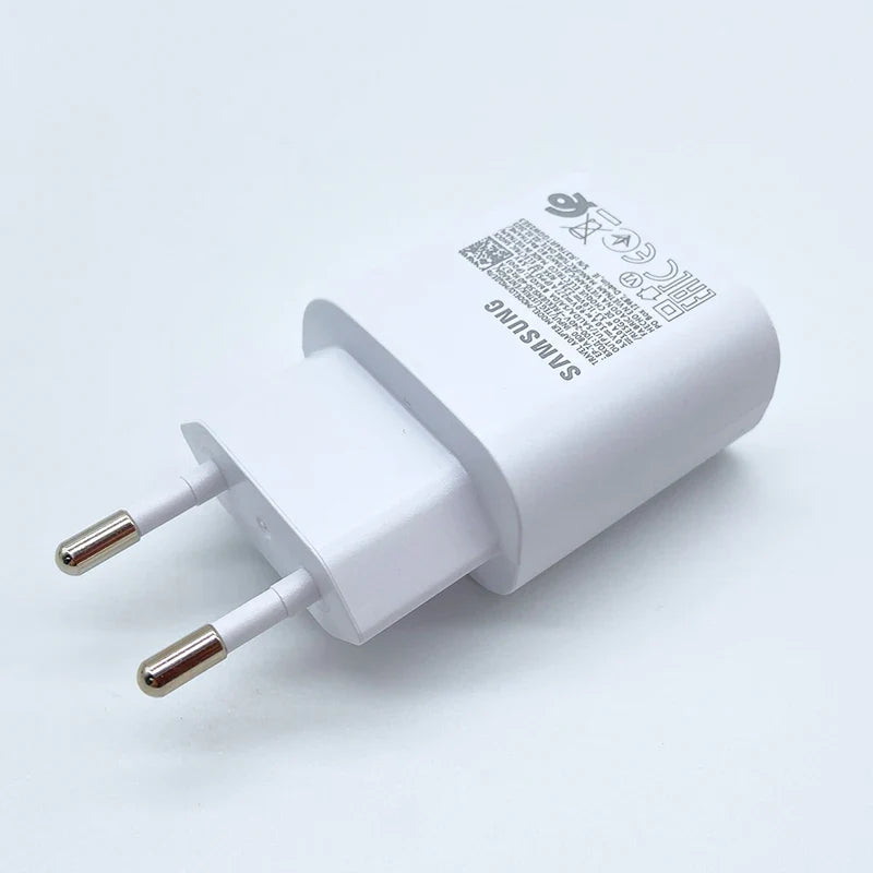 25W Super Fast USB-C Charger Adapter with 100cm (39.4 in) USB-C Cable — USB-PD & Adaptive Fast Charge, EU Plug