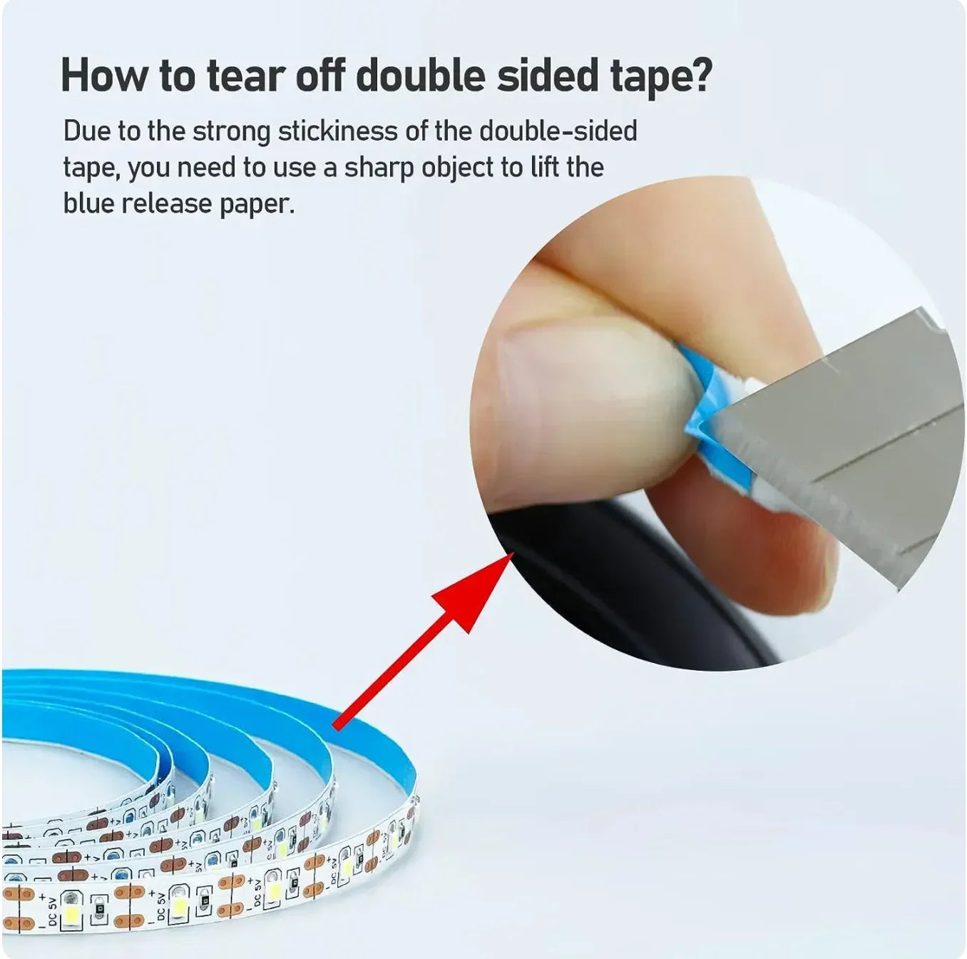 5V USB LED Strip Light 2835/SMD Warm & Cool White TV Backlight Home Decor 1-5m (3.3-16.4ft)