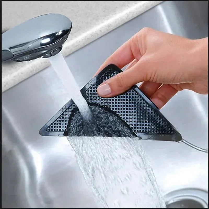 Triangular Rug Grippers 4/8-Pack – Anti-Slip Corner Carpet Pads, Washable Reusable for Tile & Hardwood