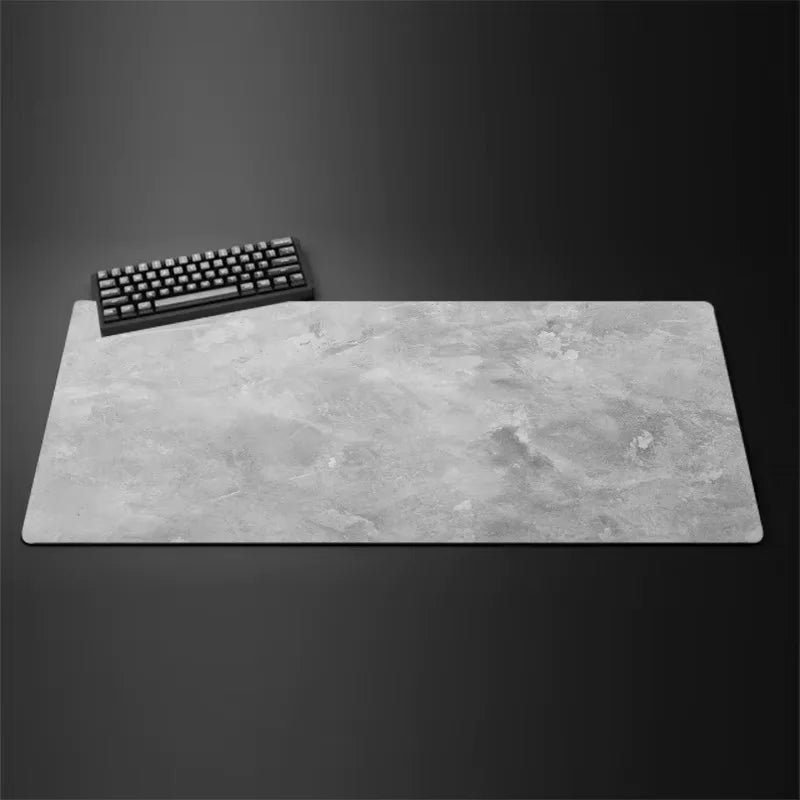 Gray Extended Mouse Pad – Stitched Edge XXL / Large Desk Mat, Non-Slip Rubber Gaming & Office Mousepad
