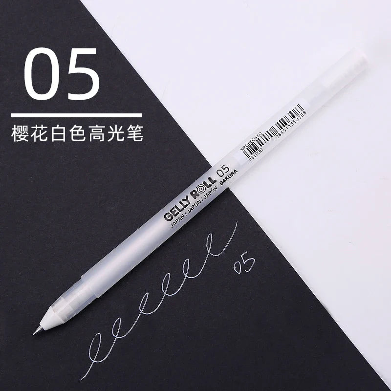 White Opaque Gel Pens 3-Pack – Fine 0.5mm, Medium 0.8mm, Bold 1.0mm for Journaling, Art & Drawing