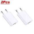 EU Plug USB Wall Charger 5V 1A Travel Adapter, Universal Smartphone USB Charger, 1-5 Pack