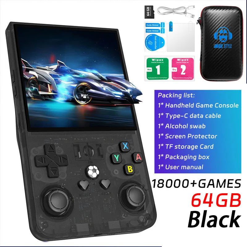Retro Handheld Game Console 64/128GB, 18,000+ Classic Games, Portable Pocket 4.0" (10.2 cm) IPS Screen, 4000mAh Battery