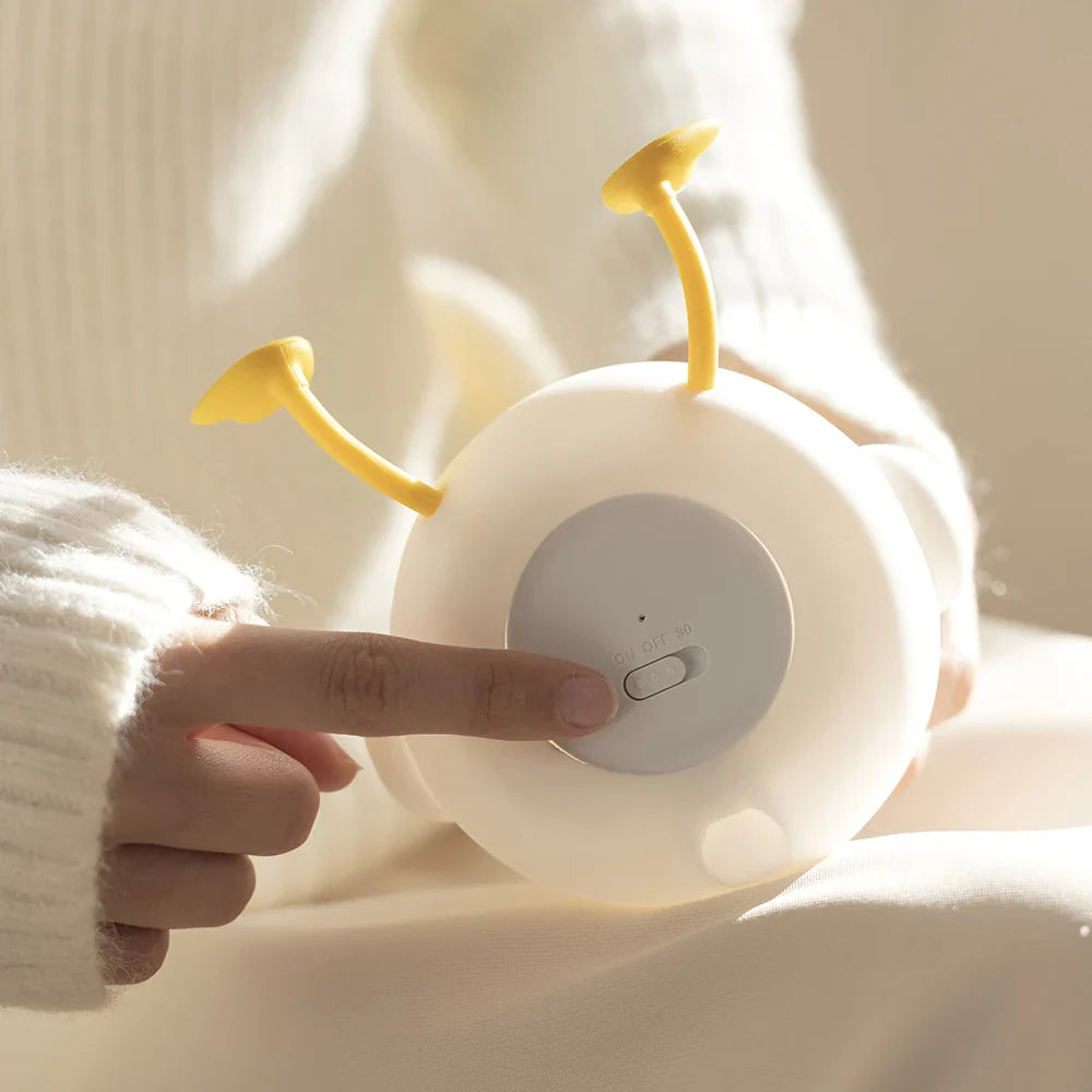 Cute Duck LED Night Light USB Rechargeable Silicone Touch Lamp for Kids Bedside Adjustable Brightness Birthday Gift