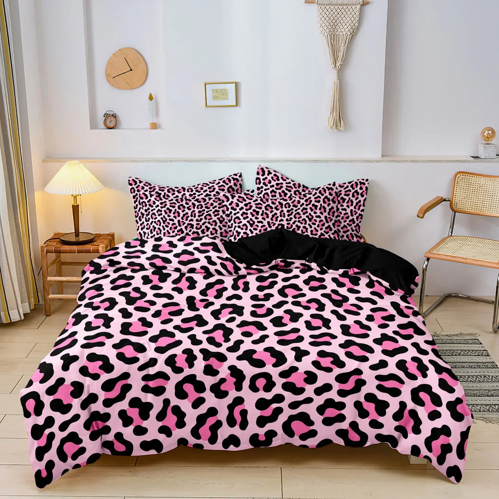 3-Piece Printed Polyester Bedding Set – 200TC Duvet Cover with Pillowcases (Twin to Super King)