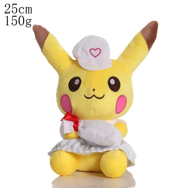 Cute Pikachu Pichu Charmander Bulbasaur Squirtle Psyduck Eevee Plush Soft Stuffed Doll 6-12 in (15-30 cm)