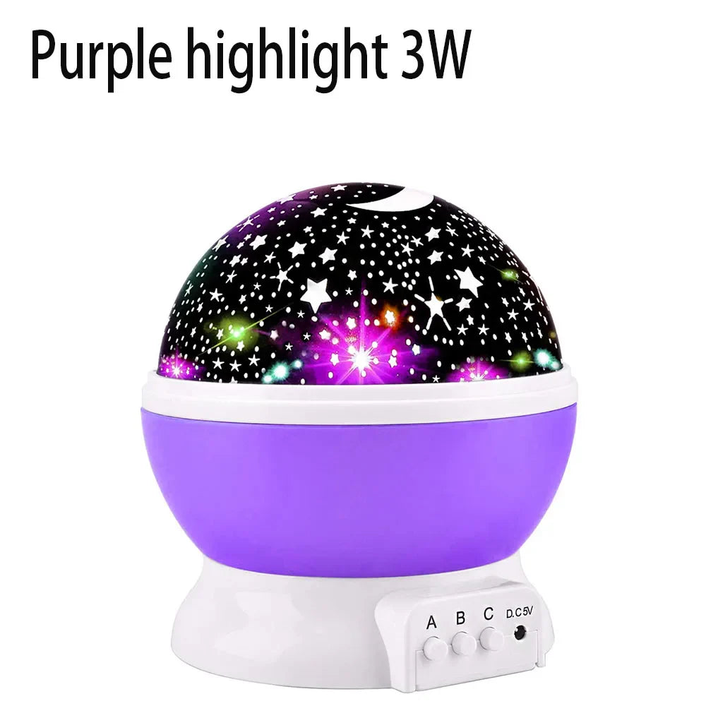Rotating Star Projector Night Light – LED Galaxy & Moon Lamp for Kids Bedroom, Soothing Sleep Light & Gift for Girls and Boys
