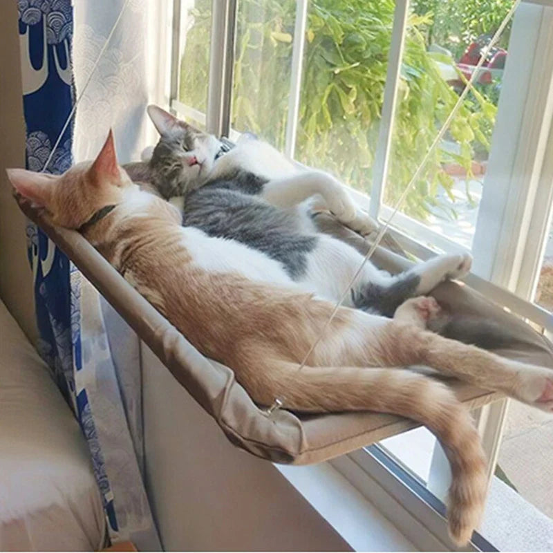 Window-Mounted Cat Hammock 55×35 cm (21.7×13.8 in) Hanging Cat Bed for Cats & Kittens — Supports up to 20 kg (44 lb)
