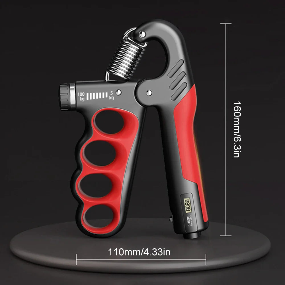 Adjustable 5-100KG Grip Strength Trainer with Electronic Counter, Wrist Expander Hand Gripper for Muscle Building & Recovery