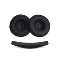 1-Set Replacement Leather Ear Pads & Headband Cushion for Over-Ear Headphones