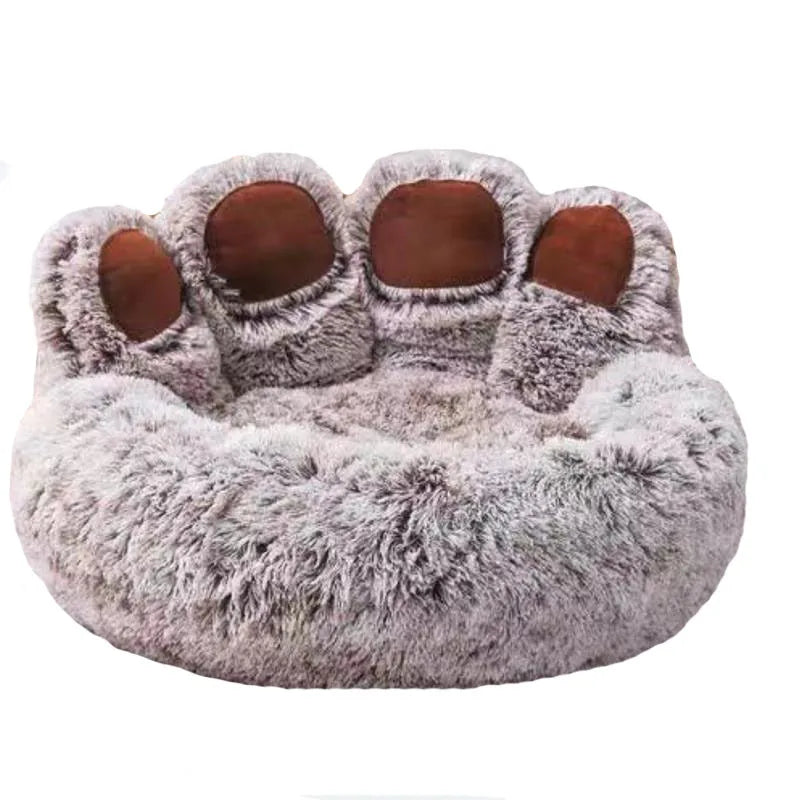 Fluffy Plush Dog Bed — Round Calming Donut Pet Sofa for Cats & Dogs, Sizes S-XL (50–90 cm | 19.7–35.5 in)