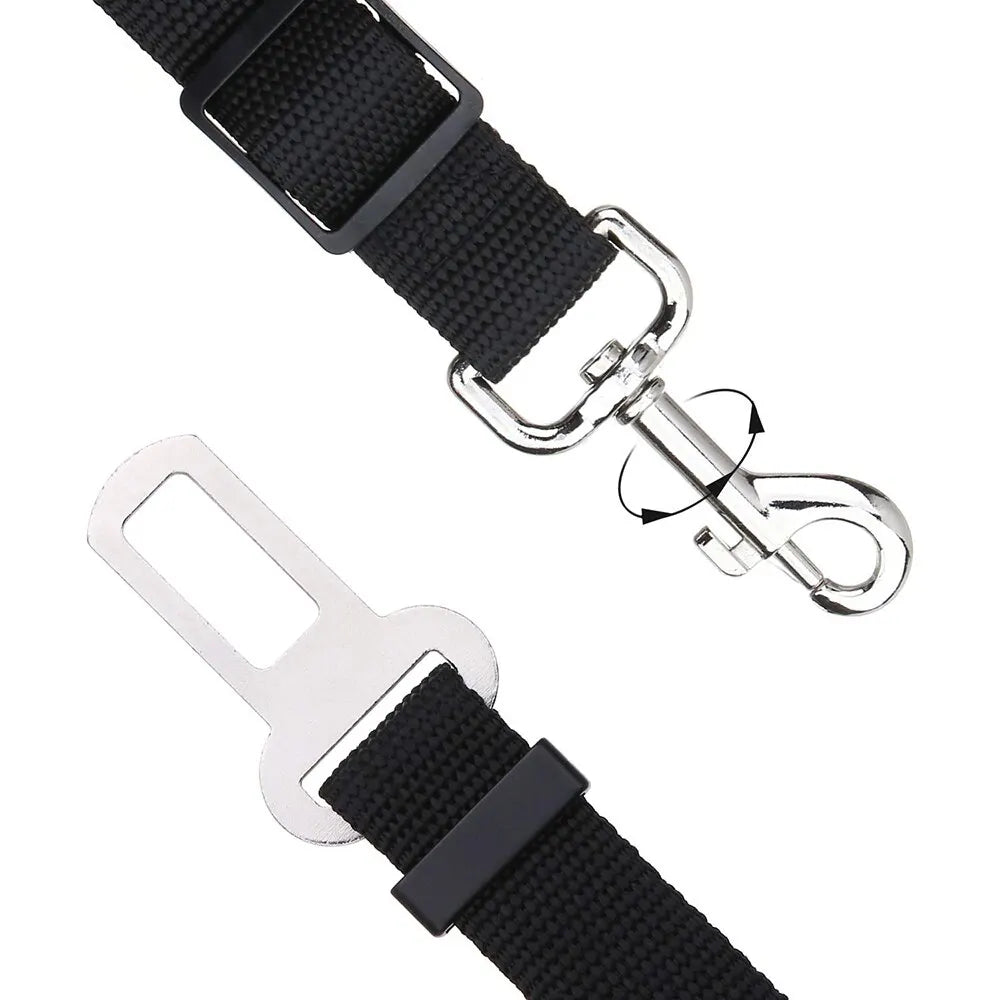 Adjustable Pet Car Seat Belt Harness for Dogs & Cats – Breakaway Travel Leash Restraint