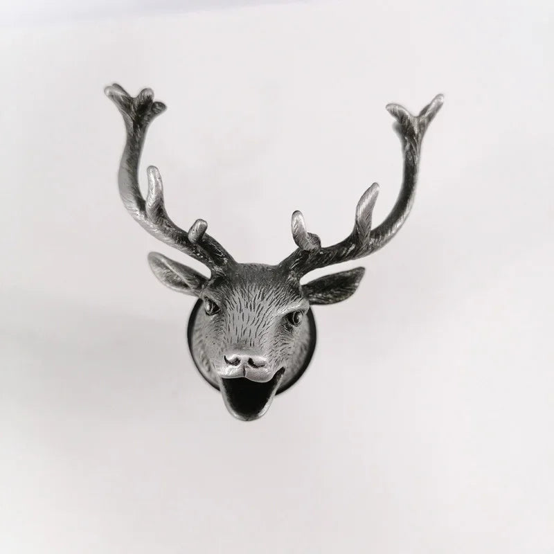 Zinc Alloy Animal Head Wine Pourer - Decorative Bottle Pour Spout & Stopper (Deer, Elk, Lion, Leopard, Wolf, Eagle, Dragon)