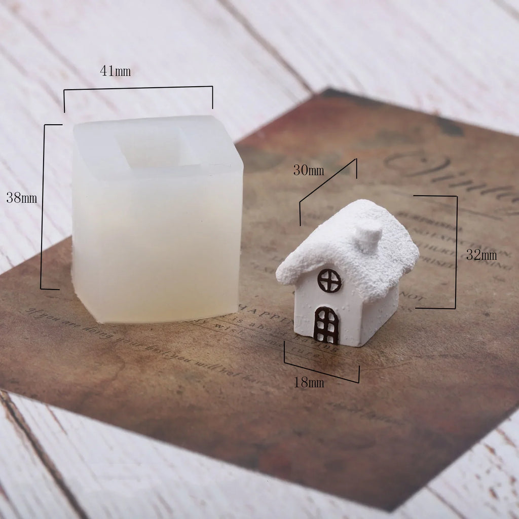 Christmas House Igloo Silicone Mold for Candle Making, Fondant & Chocolate Cake Baking