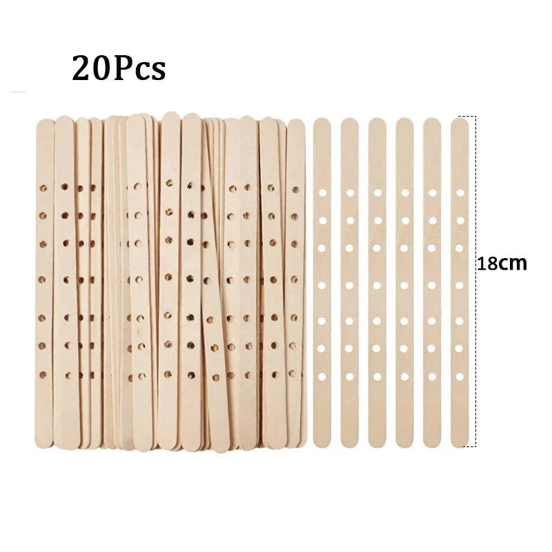 120-Pack Waxed Cotton Candle Wicks with Metal Stands, Smokeless Wicks for DIY Soy, Gel & Paraffin Candle Making