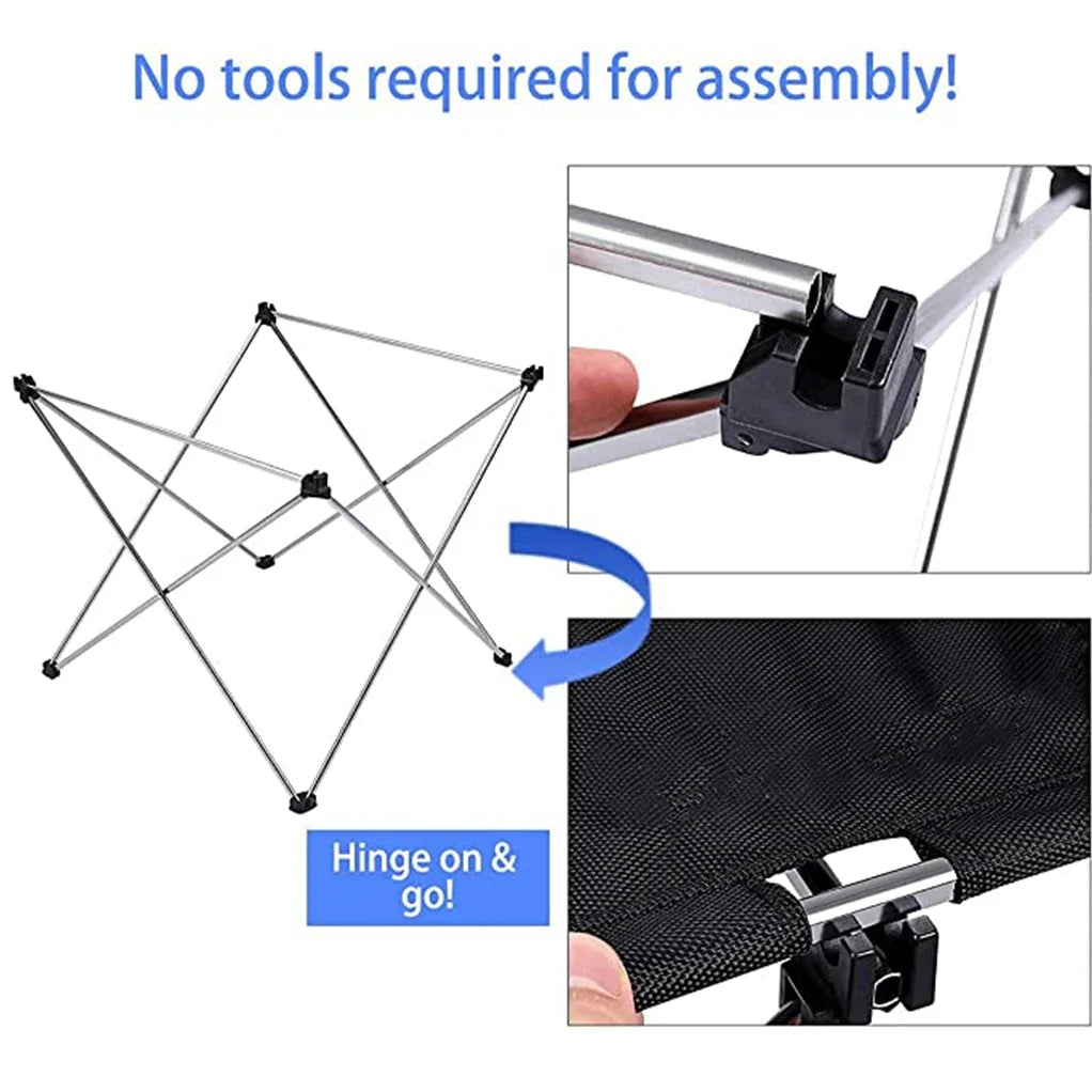 Ultralight Aluminum Folding Camping Table – Portable Roll-Up Picnic & Hiking Table with Carry Bag, Two Sizes (30×22×20.5 in / 76×56×52 cm; 22×17×15.4 in / 56×43×39 cm)