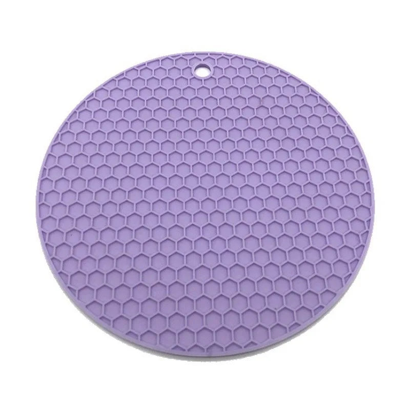 Silicone Heat-Resistant Trivet Mat 7 in (17.8 cm) Round Non-Slip Pot Holder & Countertop Protector - 1-Pack