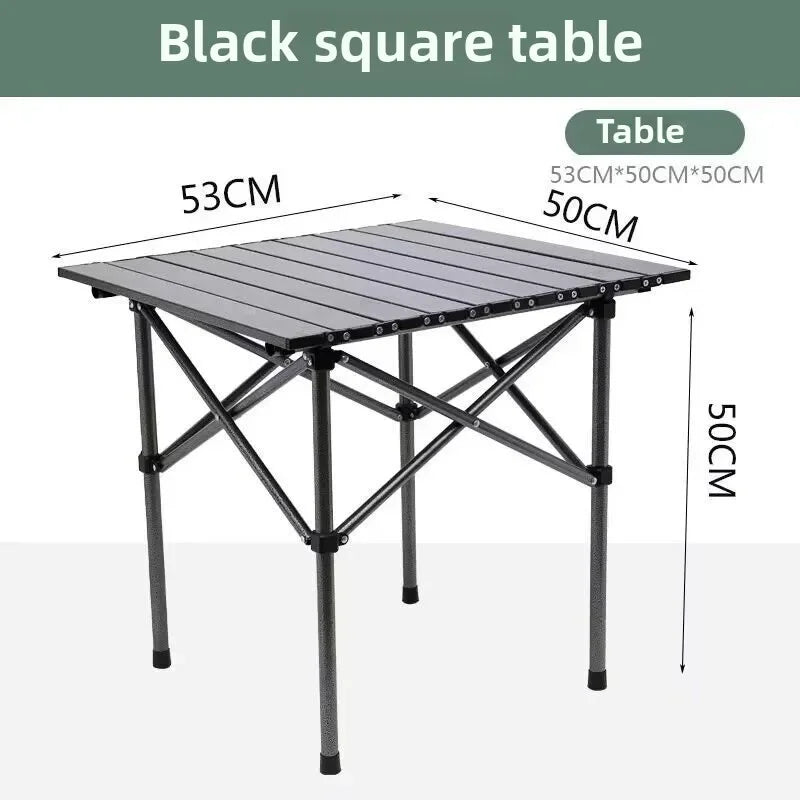 Portable Roll-Up Folding Camping Table with Carry Bag – Lightweight Outdoor Picnic & BBQ Table – 95cm / 120cm (37.4" / 47.2")
