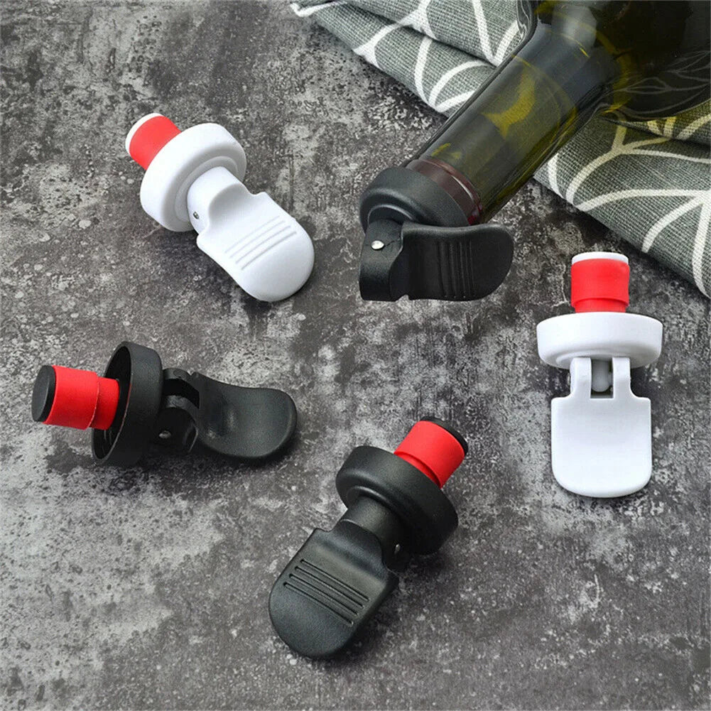 Wine Bottle Stopper Hand Press Seal - Rubber Cork Plug for Wine, Beer & Oil - Airtight Fresh-Keeping - Pack of 2/4/6