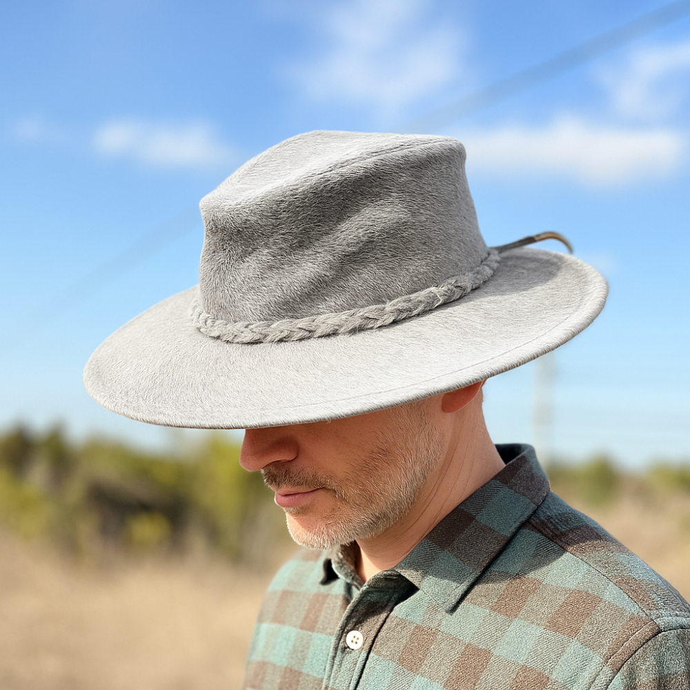 Flint Rancher Hat Fur-on Hide