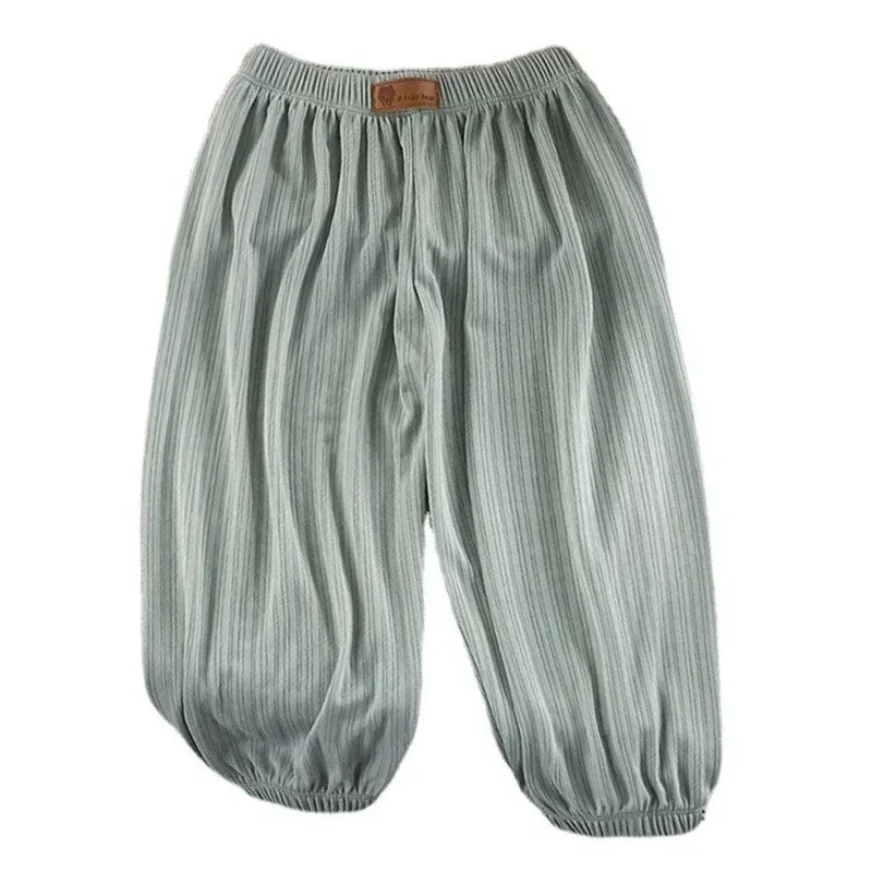 Summer Breathable Mosquito-Repellent Candy Color Baby & Kids Pants with Elastic Waist