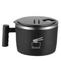Double-Wall Stainless Steel Instant Noodle Bowl with Lid & Drain – 1L (1000 mL / 33.8 fl oz) Portable Insulated Bowl