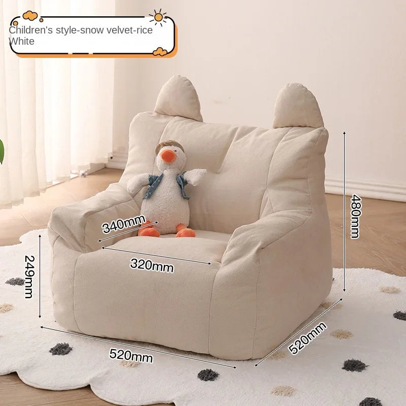 Eco-Friendly Nordic Kids Sofa Chair - Soft Backrest Bean Bag for Toddlers and Kids