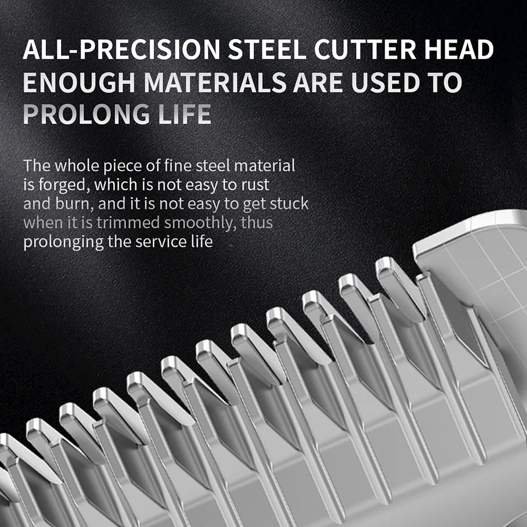 Professional Rechargeable Pet Hair Clipper - All-Metal Dog & Cat Grooming Trimmer, Quiet Cordless
