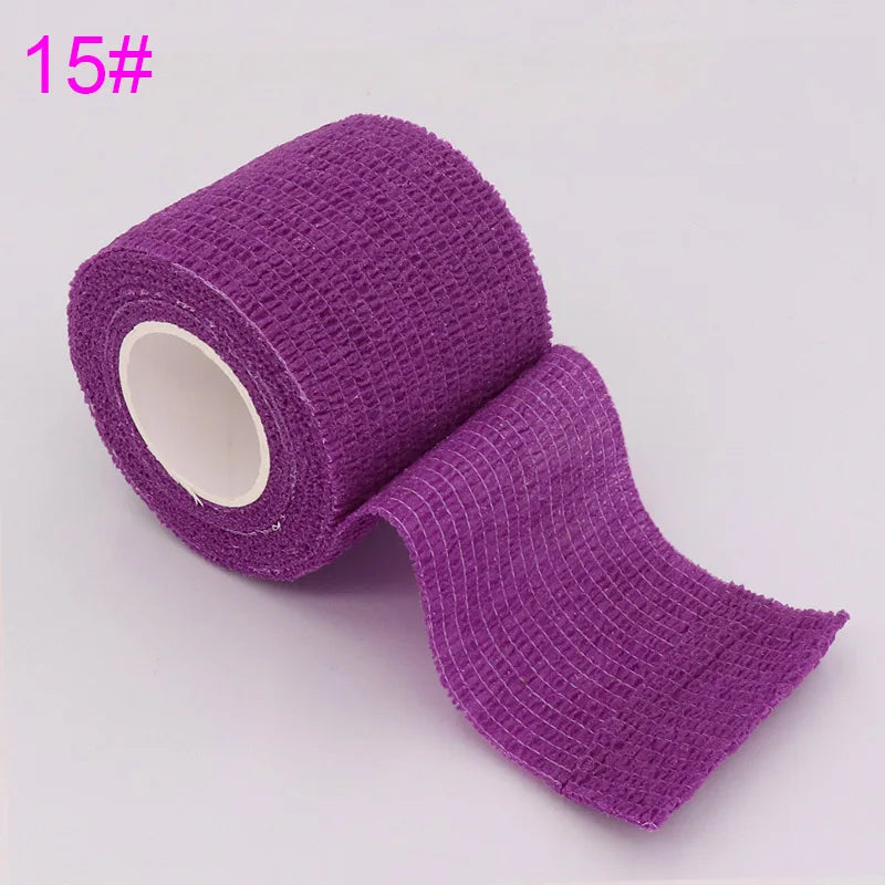 Colorful Self-Adhesive Elastic Sports Tape Wrap 5cm x 4.8m (2.0in x 15.7ft), Knee Wrist Ankle Finger Support Bandage for Tattoo and Pets