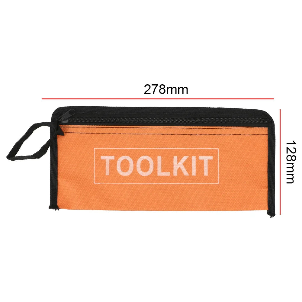 Waterproof Oxford Zipper Tool Bag - Portable Multi-Function Organizer (7.7 x 11 in / 19.5 x 28 cm)