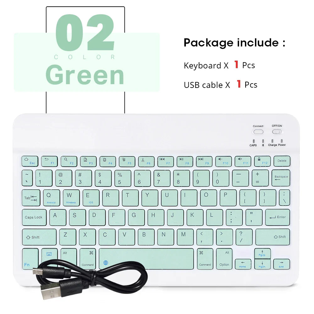Mini Wireless Bluetooth Keyboard and Mouse — Portable Slim Rechargeable Keyboard for iPad, iPhone, Android Tablets, Samsung, Xiaomi, Mac & Windows