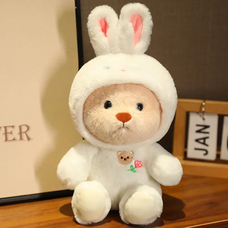 25/35cm (9.8/13.8 in) Anime Cosplay Joint Plushies Bear, Bunny, Duck, Shark and Pig Soft Stuffed Dolls for Girls