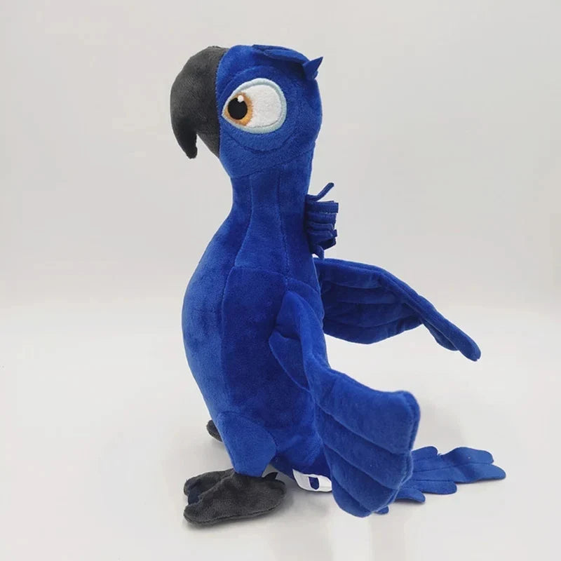 Blue Parrot Plush Toy 30cm (11.8 in) Blu and Jewel Stuffed Bird - Kids Christmas Gift