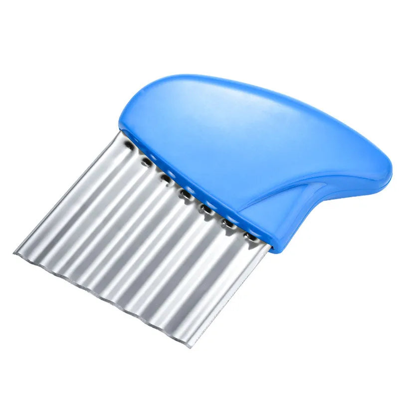 Crinkle Cut Potato Cutter Stainless Steel Wavy French Fry Maker Vegetable Slicer