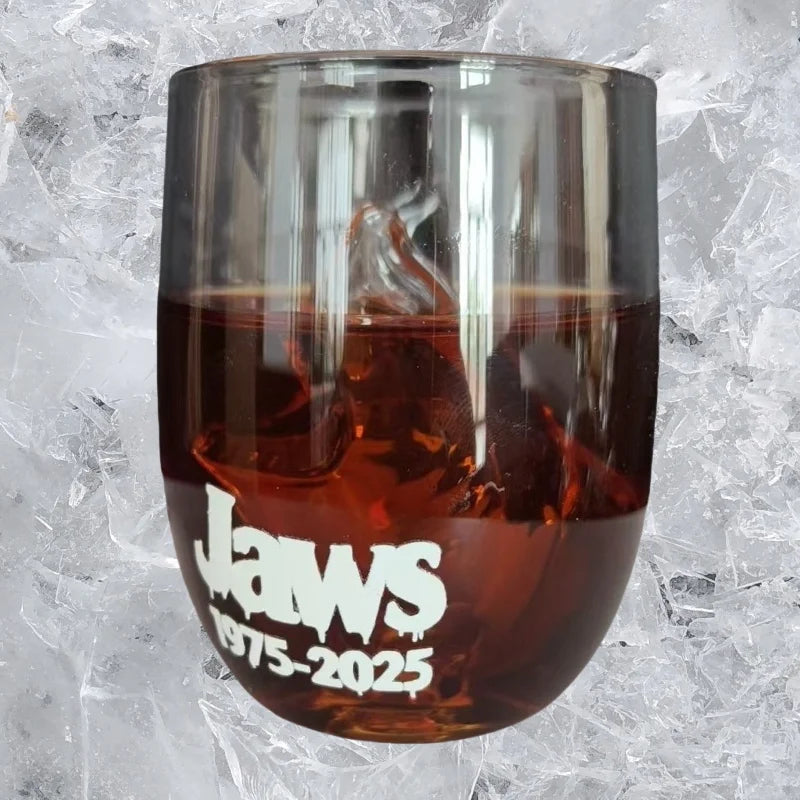 3D Shark Stemless Glass - 8.5 fl oz (250 ml) Novelty Wine, Whiskey & Cocktail Glass