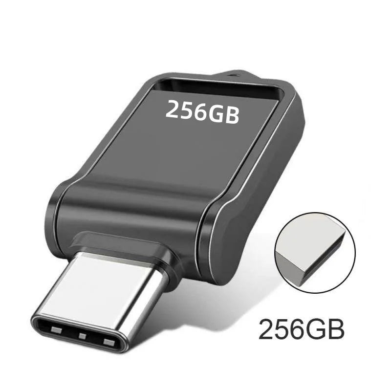 USB 3.2 Type-C Dual-Use Flash Drive Metal OTG USB-C/USB-A Thumb Drive 128GB–2TB High-Speed