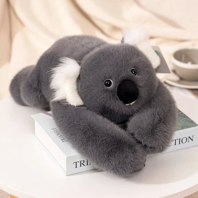 Long-Arm Weighted Plush Animal Pillow – Soft Fluffy Raccoon, Koala, Bear & Giraffe Cushion