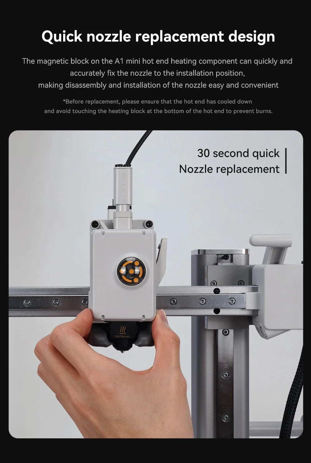 3D Printer Hotend Kit with 0.2, 0.4, 0.6, 0.8mm Nozzles and Silicone Brush — Assembly Replacement Parts