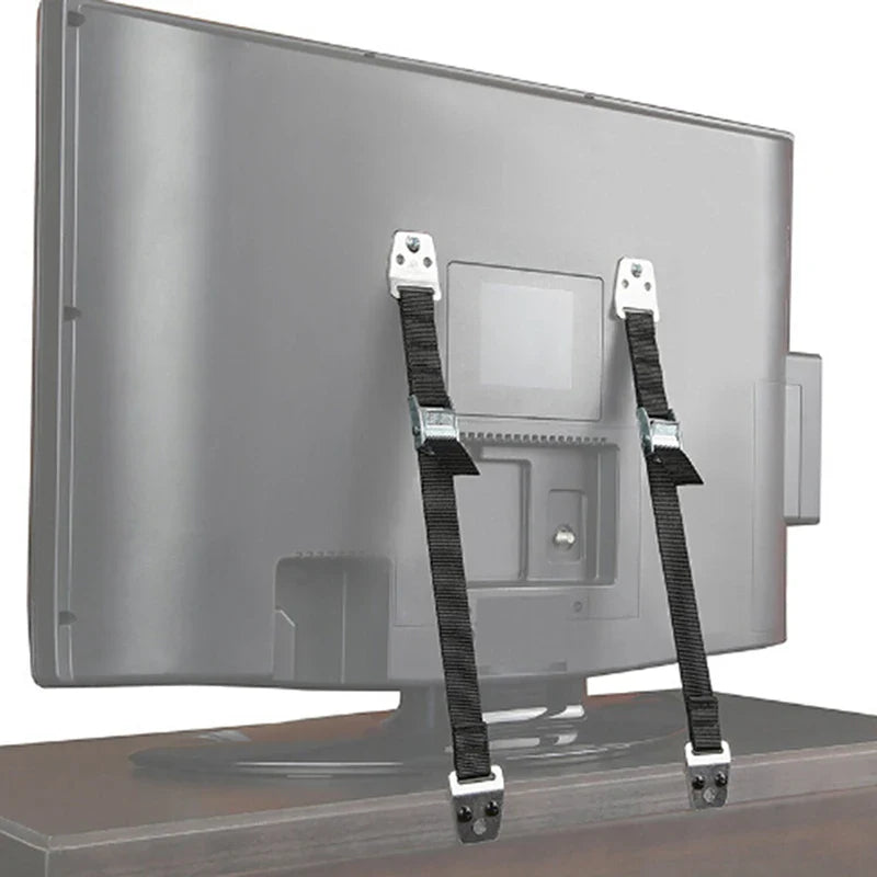 2-Pack/4-Pack Baby Safety Anti-Tip Straps — Furniture & Flat TV Wall Anchors Childproof Strap