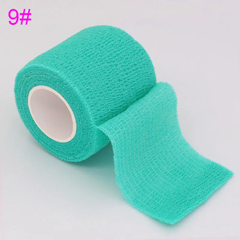 Colorful Self-Adhesive Elastic Sports Tape Wrap 5cm x 4.8m (2.0in x 15.7ft), Knee Wrist Ankle Finger Support Bandage for Tattoo and Pets