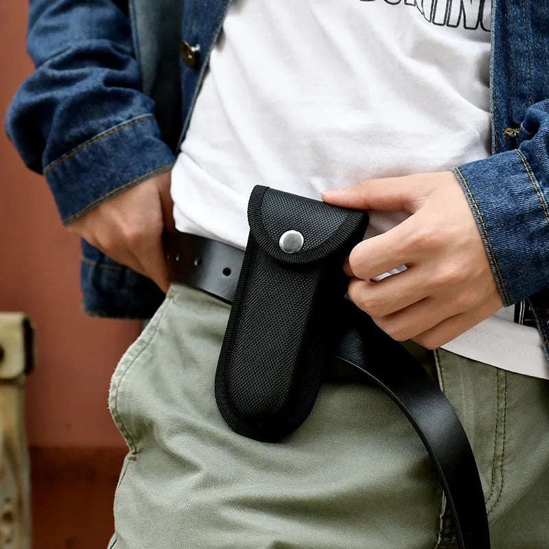 EDC Tactical Nylon Oxford Folding Knife Sheath Pouch – Small & Large