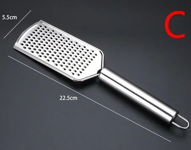 Stainless Steel Handheld Cheese Grater - Multi-Purpose Food Grater for Chocolate, Butter, Fruit & Vegetables